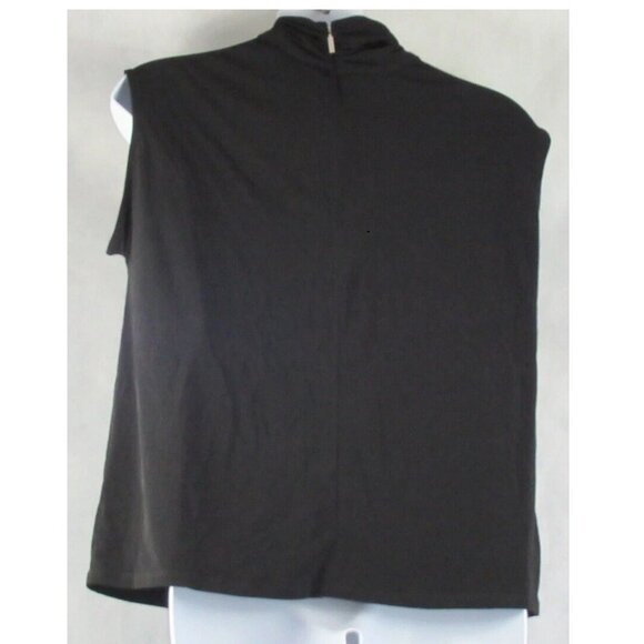 Michael Kors Women's Plus Size Twist Neck Sleeveless Top, Black, 0X - Picture 4 of 5
